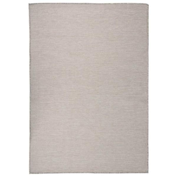 ARDEBO.de - Outdoor-Teppich Flachgewebe 140x200 cm Hellgrau