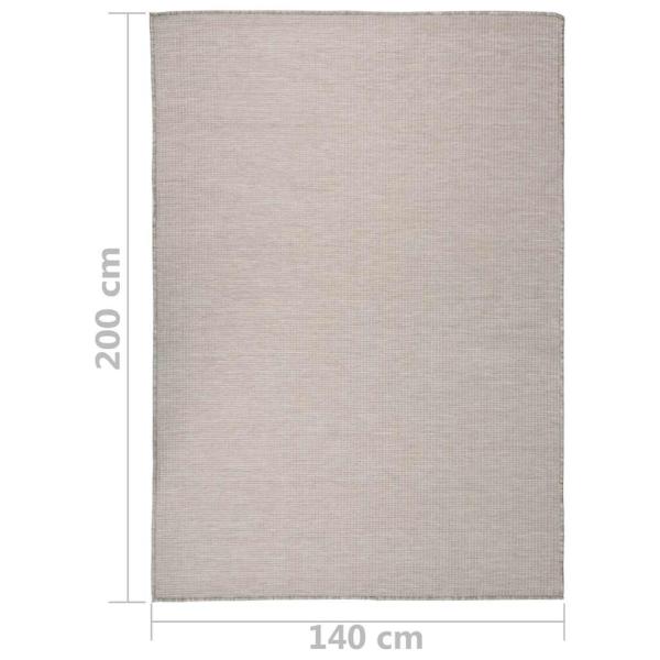 Outdoor-Teppich Flachgewebe 140x200 cm Hellgrau