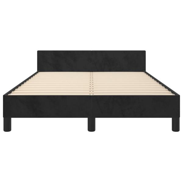 Bettgestell ohne Matratze Schwarz 120x190 cm Samt