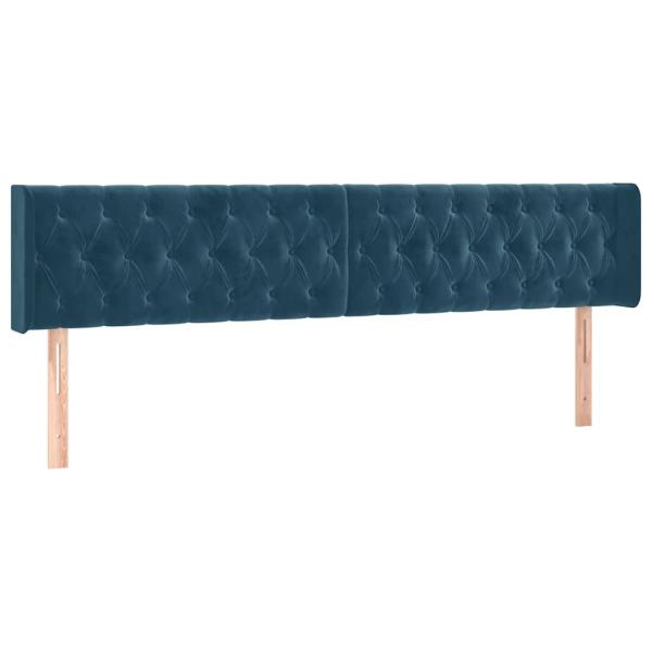 Bettgestell ohne Matratze Dunkelblau 120x190 cm Samt