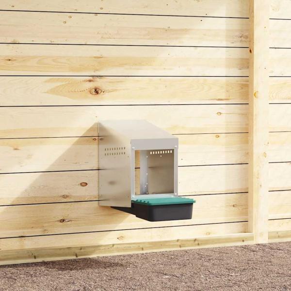 ARDEBO.de - Hühner-Nistkasten 1 Fach Wandmontage Verzinkter Stahl