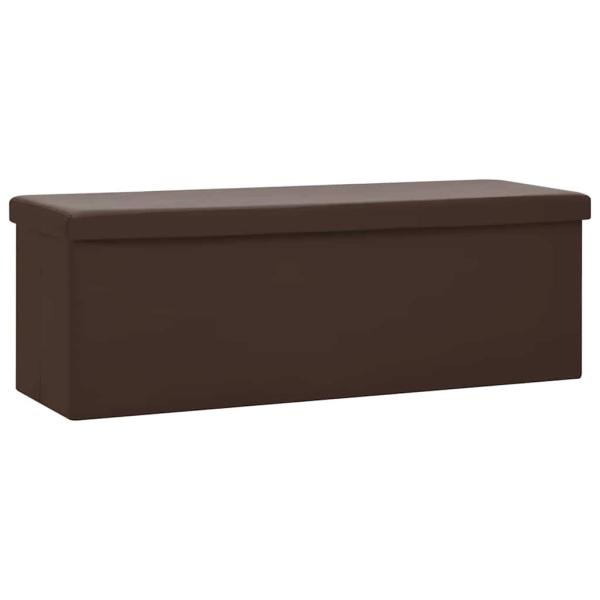 Faltbare Sitzbank mit Stauraum Braun PVC