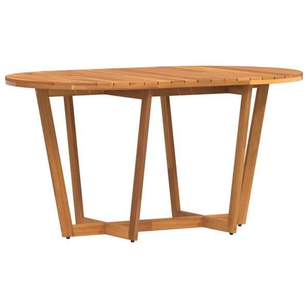 Garten-Esstisch Oval 150x90x75 cm Massivholz Akazie