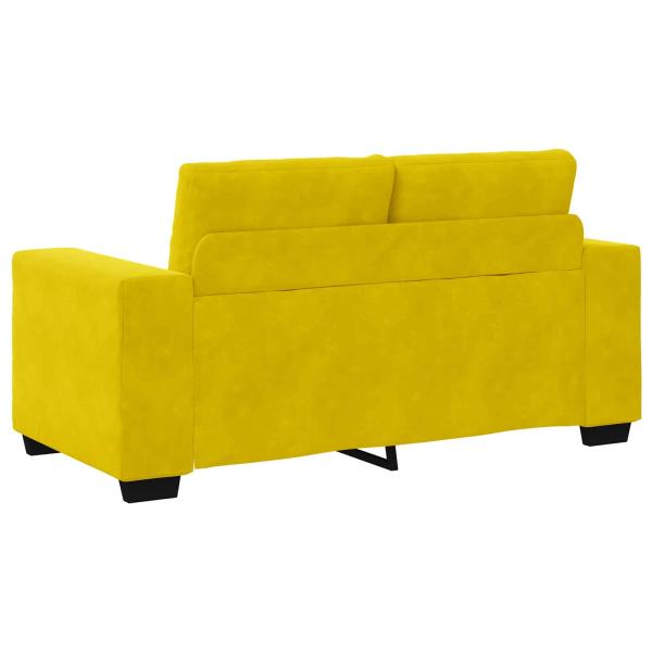 Sofa 2 stk. Gelb Samt