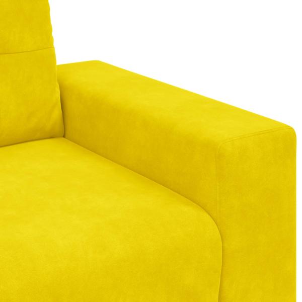 Sofa 2 stk. Gelb Samt