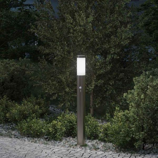 ARDEBO.de - Pollerleuchte mit Sensor 80 cm Edelstahl IP44