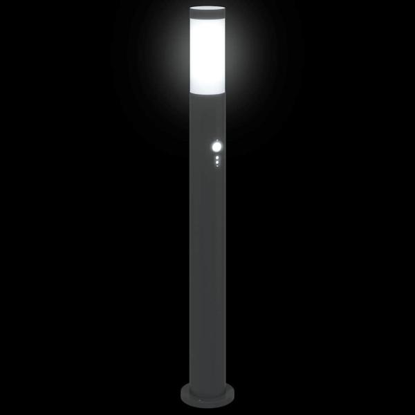 Pollerleuchten mit Sensor 3er 80 cm Edelstahl IP44