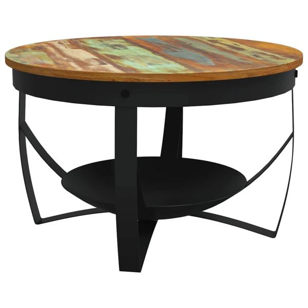 Couchtisch Ø68x43 cm Recyceltes Massivholz