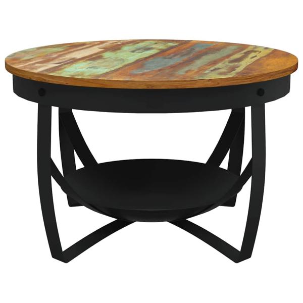 Couchtisch Ø68x43 cm Recyceltes Massivholz