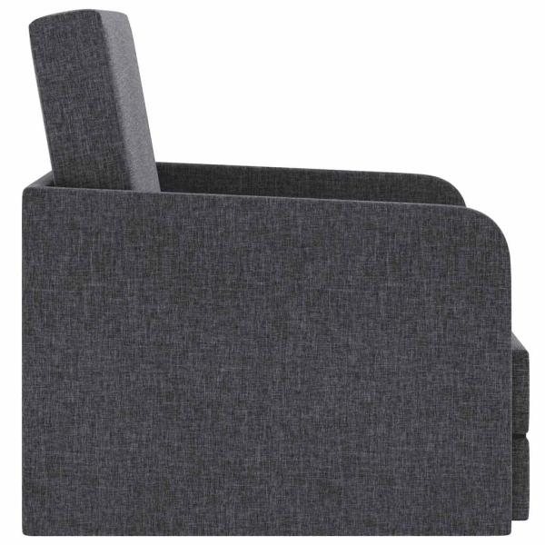 Schlafsessel Ausziehbar Dunkelgrau Stoff