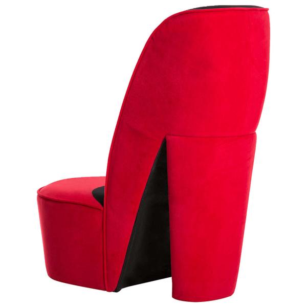 Stuhl in St?ckelschuh-Form Rot Samt