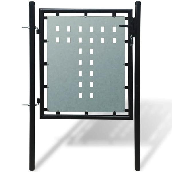 ARDEBO.de - Schwarzes Einzeltor für Zäune 100 x 75 cm