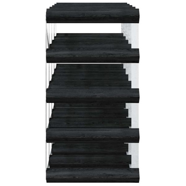 Weinregal für 20 Flaschen Schwarz Massivholz Kiefer