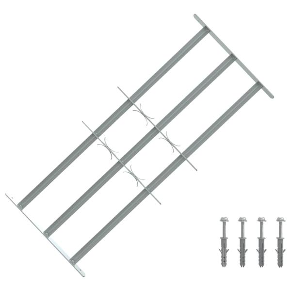 ARDEBO.de - Fenstergitter Verstellbar mit 3 Querstäben 700-1050 mm