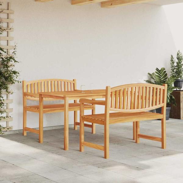 ARDEBO.de - 3-tlg. Garten-Essgruppe Massivholz Teak