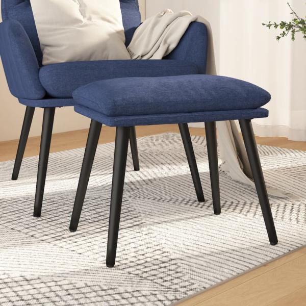 ARDEBO.de - Fußhocker Blau 45x29,5x35 cm Stoff