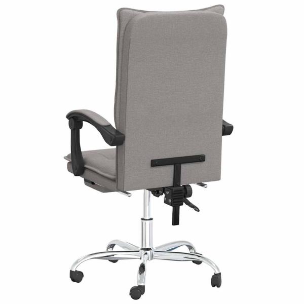 Bürostuhl mit Liegefunktion Taupe Stoff