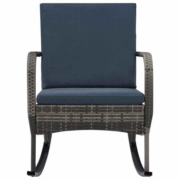 Garten-Schaukelstuhl Poly Rattan Anthrazit