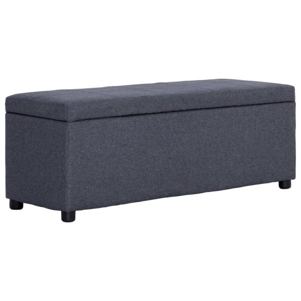 ARDEBO.de - Bank mit Staufach 116 cm Dunkelgrau Polyester
