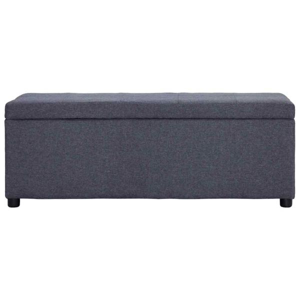 Bank mit Staufach 116 cm Dunkelgrau Polyester