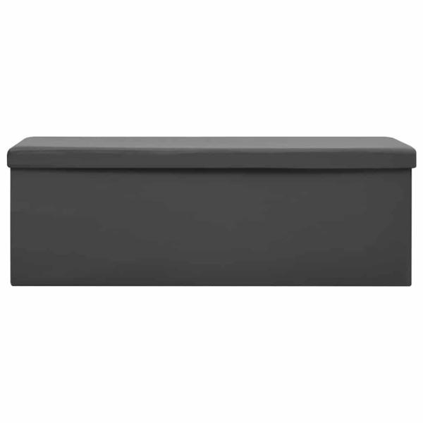 Faltbare Sitzbank mit Stauraum Grau PVC