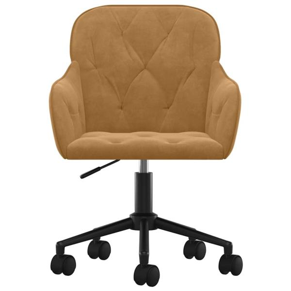 Bürostuhl Drehbar Braun Samt