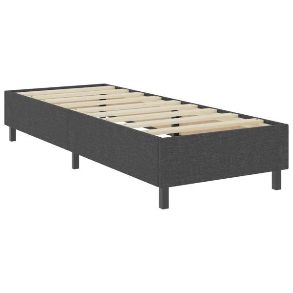 Boxspring-Bettgestell Grau Stoff 100x200 cm