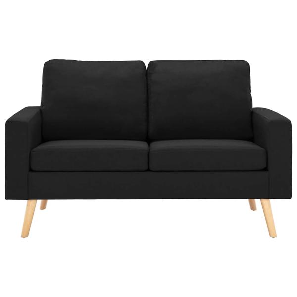 2-Sitzer-Sofa Schwarz Stoff