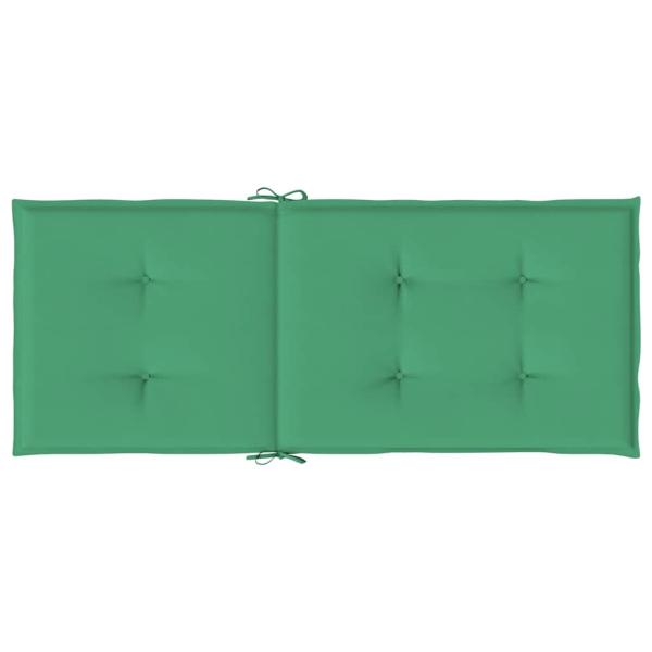 Gartenstuhlauflagen für Hochlehner 2 Stk. Grün 120x50x3cm Stoff