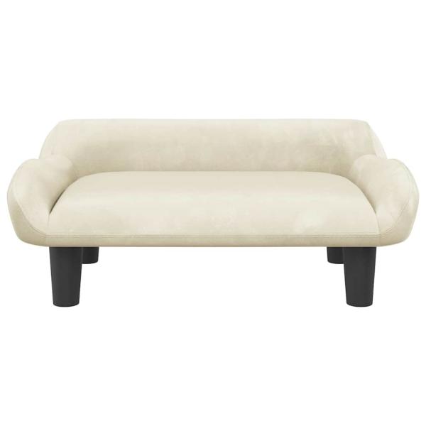 Hundebett Creme 70x40x24 cm Samt