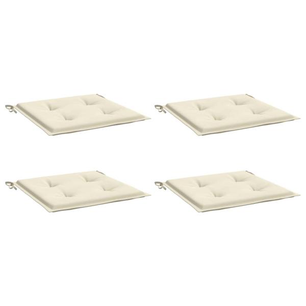 Gartenstuhl-Kissen 4 Stk. Creme 50x50x3 cm Oxford-Gewebe