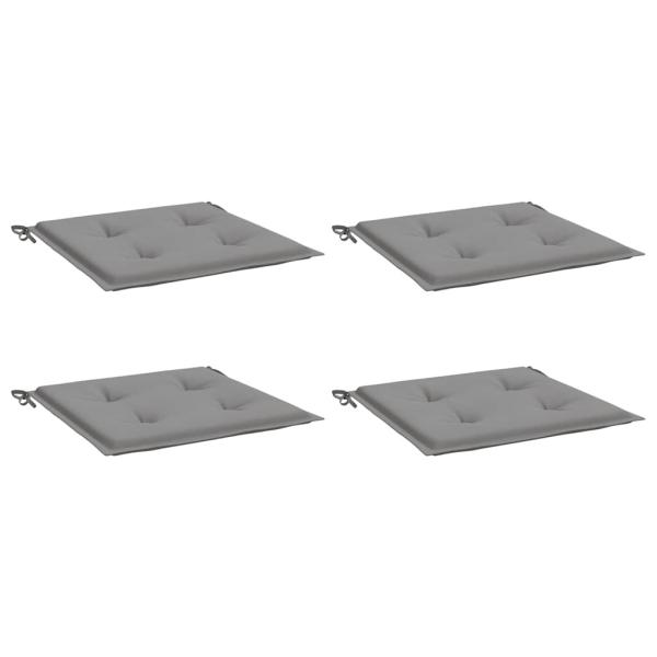 Gartenstuhl-Kissen 4 Stk. Grau 50x50x3 cm Oxford-Gewebe
