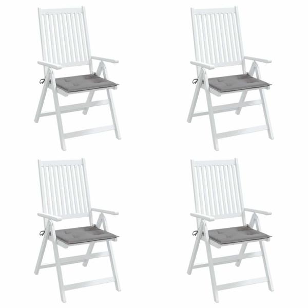 Gartenstuhl-Kissen 4 Stk. Grau 50x50x3 cm Oxford-Gewebe