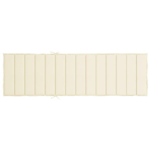 Sonnenliegen-Auflage Creme 200x70x3 cm Oxford-Gewebe