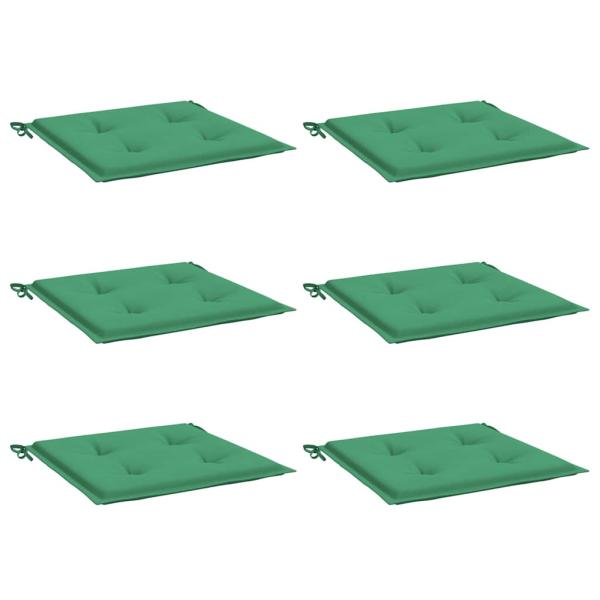 Gartenstuhl-Kissen 6 Stk. Grün 50x50x3 cm Oxford-Gewebe