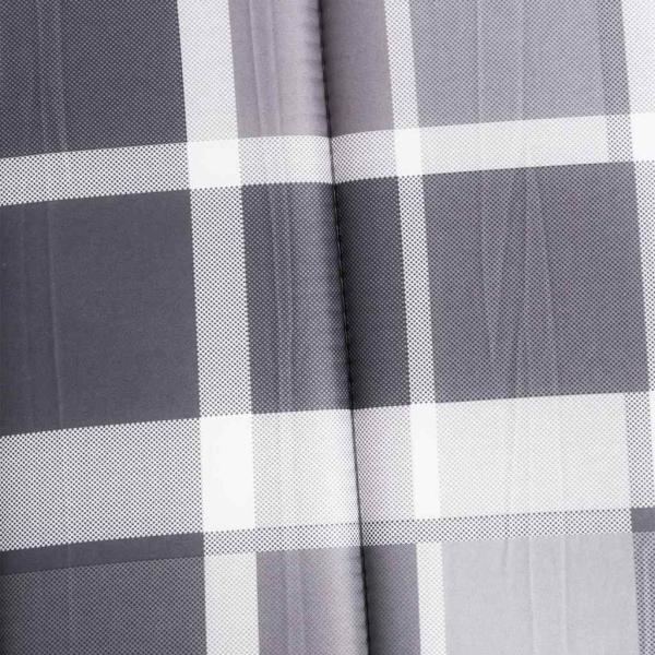 Sonnenliegen-Auflage Grau Karomuster 186x58x4 cm Oxford-Gewebe