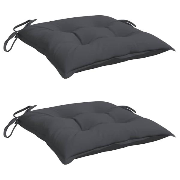 Stuhlkissen 2 Stk. Anthrazit 50x50x7 cm Oxford-Gewebe