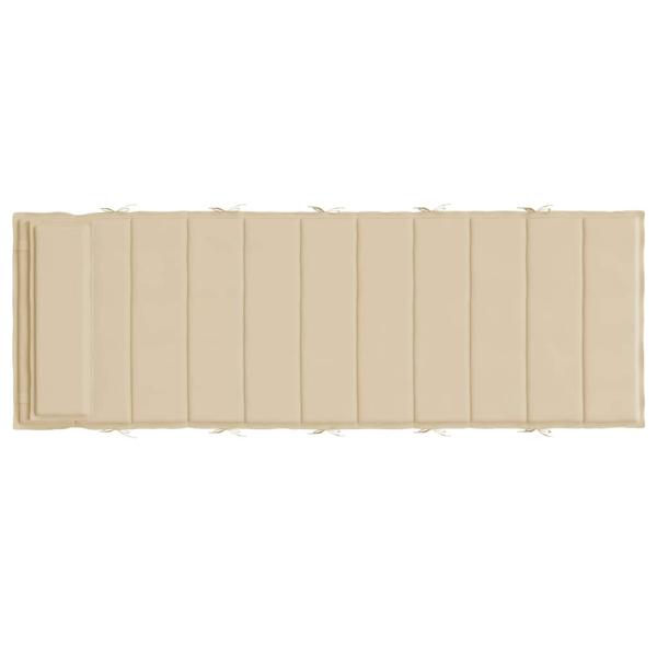 Sonnenliegen-Auflage Beige 180x60x4 cm Oxford-Gewebe