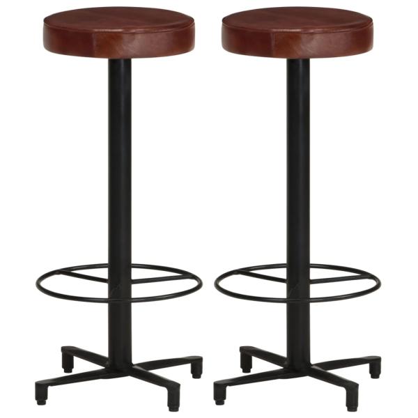 ARDEBO.de - Barhocker 2 Stk. 76 cm Echtleder