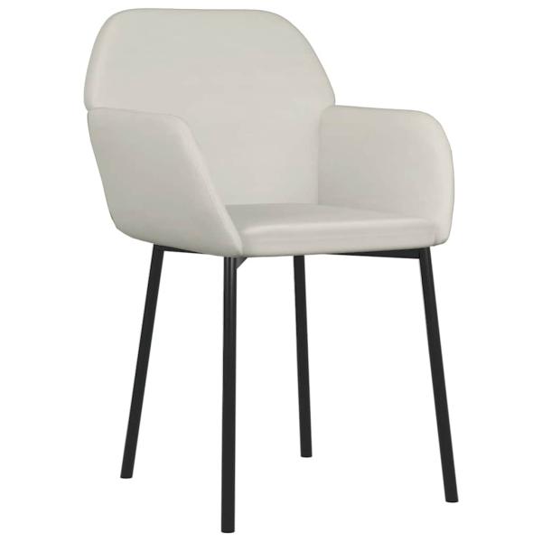 Esszimmerstühle 2 Stk. Creme Samt