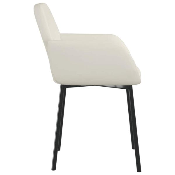 Esszimmerstühle 2 Stk. Creme Samt