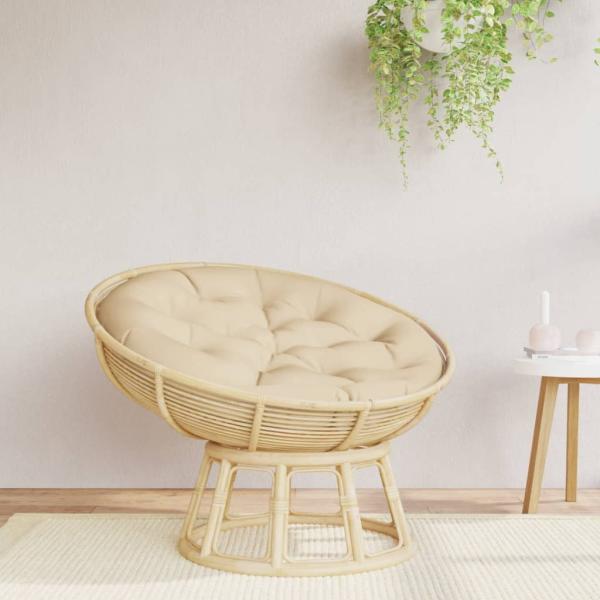ARDEBO.de - Kissen Rund Beige Ø 100x11 cm Oxford-Gewebe