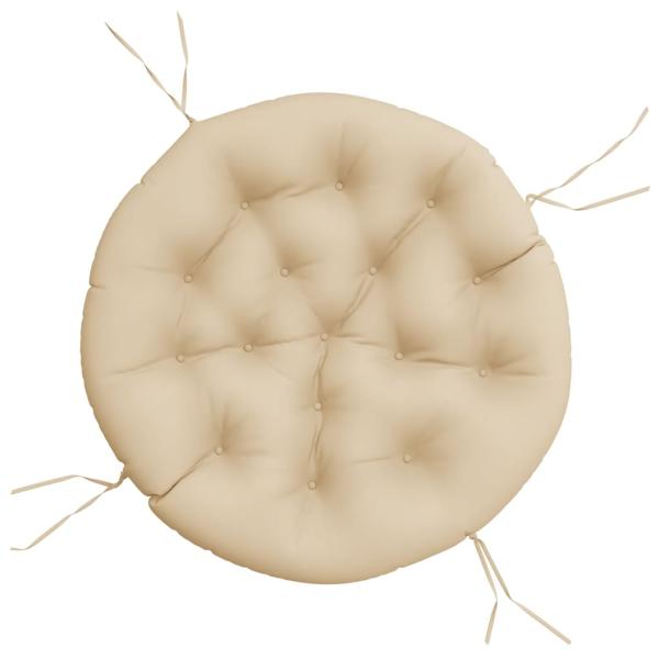 Kissen Rund Beige Ø 100x11 cm Oxford-Gewebe