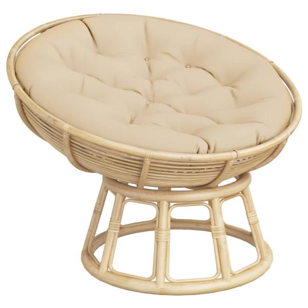 Kissen Rund Beige Ø 100x11 cm Oxford-Gewebe