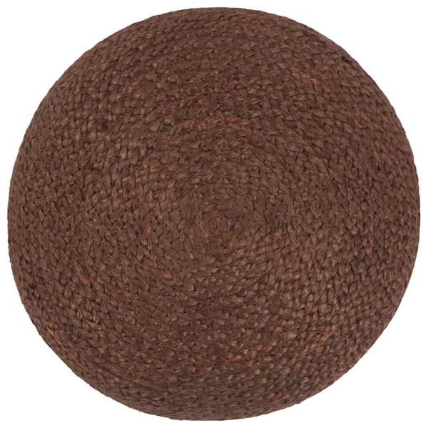 Handgefertigter Sitzpuff Braun 40 x 45 cm Jute