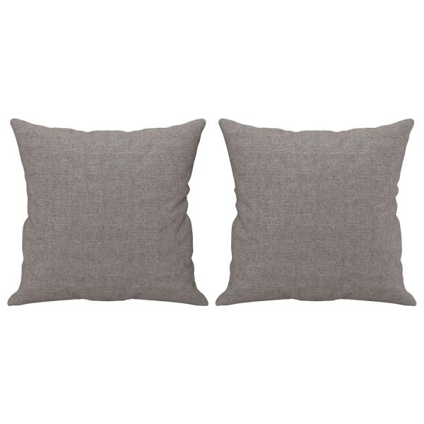 3-Sitzer-Sofa mit Zierkissen Taupe 180 cm Stoff