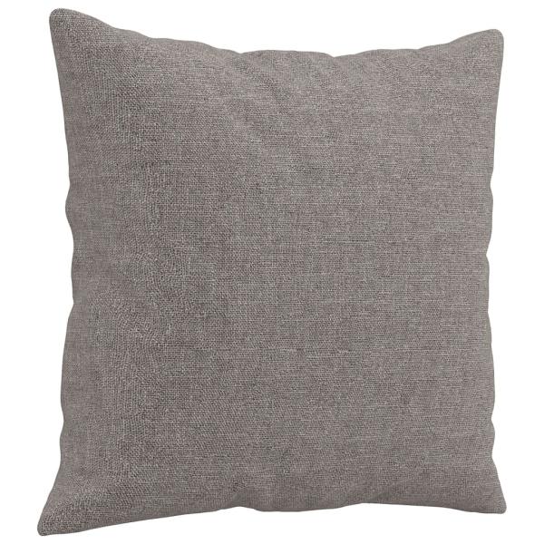 3-Sitzer-Sofa mit Zierkissen Taupe 180 cm Stoff