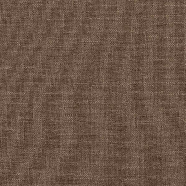 Hocker mit Holzbeinen Braun Stoff