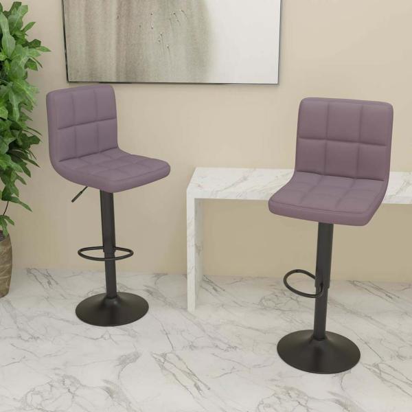 ARDEBO.de - Barhocker 2 Stk. Taupe Stoff
