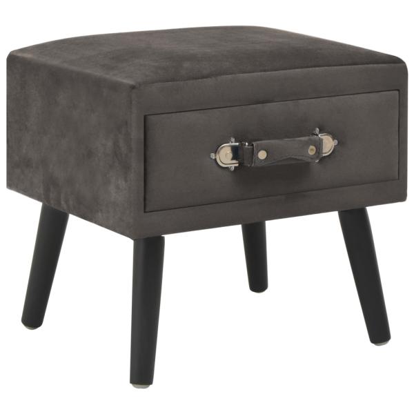 ARDEBO.de - Nachttisch Grau 40x35x40 Samt